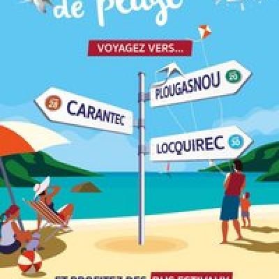 Lignes de plage pour la période estivale